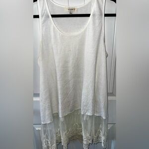 Umgee Cream Sleeveless Tank Top